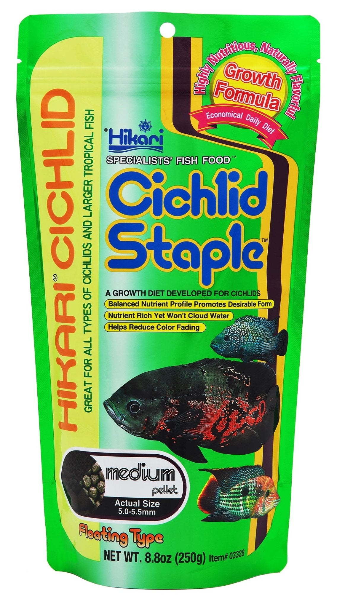 Hikari Cichlid Staple Medium Floating Pellet 250g - Perfect Aquatics Ltd