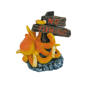 Hugo Octopus No Fishing Sign - Perfect Aquatics Ltd