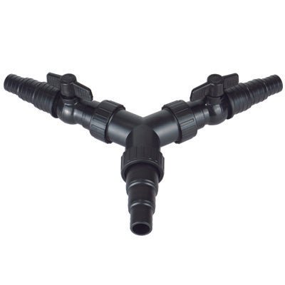 PondXpert 25/32/38mm Y - Piece With Flow Regulators - Perfect Aquatics Ltd