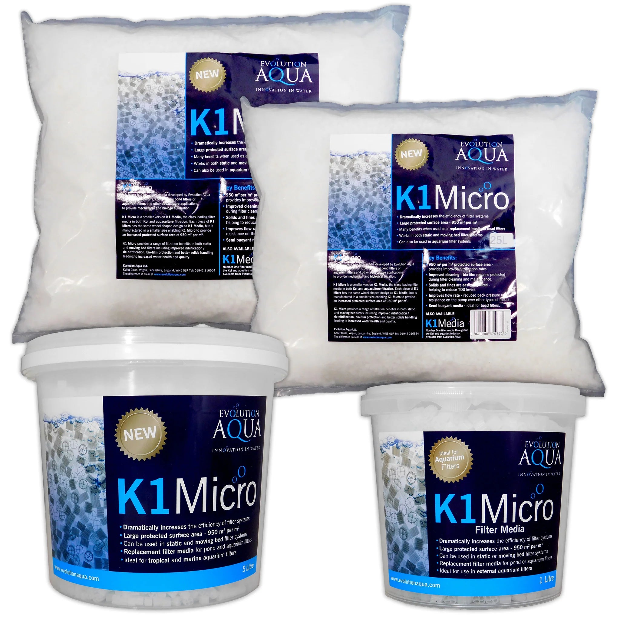 Evolution Aqua K1 Micro Filter Media - Perfect Aquatics Ltd