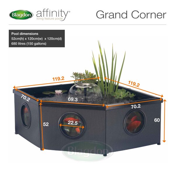 Blagdon Affinity Grand Corner Pool (Inpond 5 - in - 1 3000 UVC included) - Perfect Aquatics Ltd