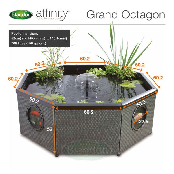 Blagdon Affinity Grand Octagon Pool (Inpond 5 - in - 1 3000 UVC included) - Perfect Aquatics Ltd