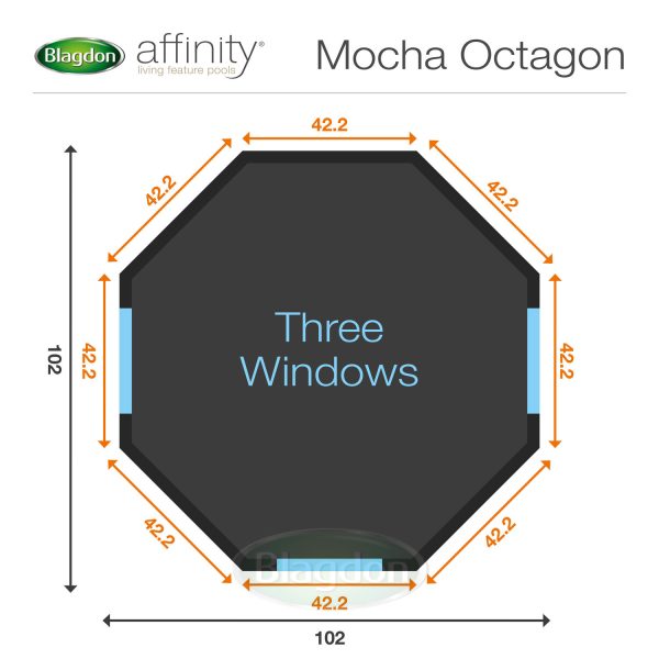 Blagdon Affinity Mocha Octagon Pool (Inpond 5 - in - 1 3000 UVC included) - Perfect Aquatics Ltd
