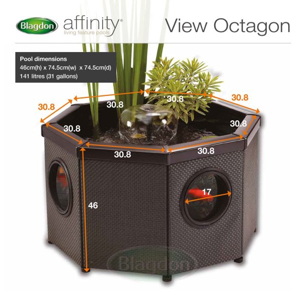 Blagdon Affinity View Octagon Pool (Inpond 5 - in - 1 2000 included) - Perfect Aquatics Ltd