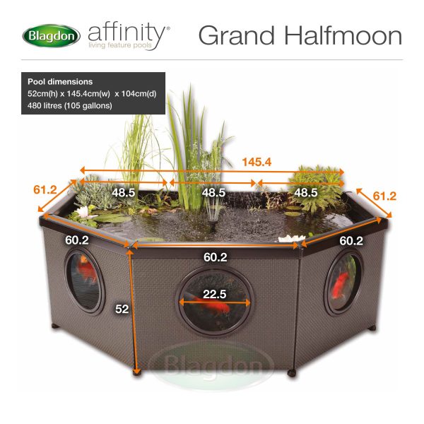 Blagdon Affinity Grand Half Moon Pool (Inpond 5 - in - 1 3000 UVC included) - Perfect Aquatics Ltd