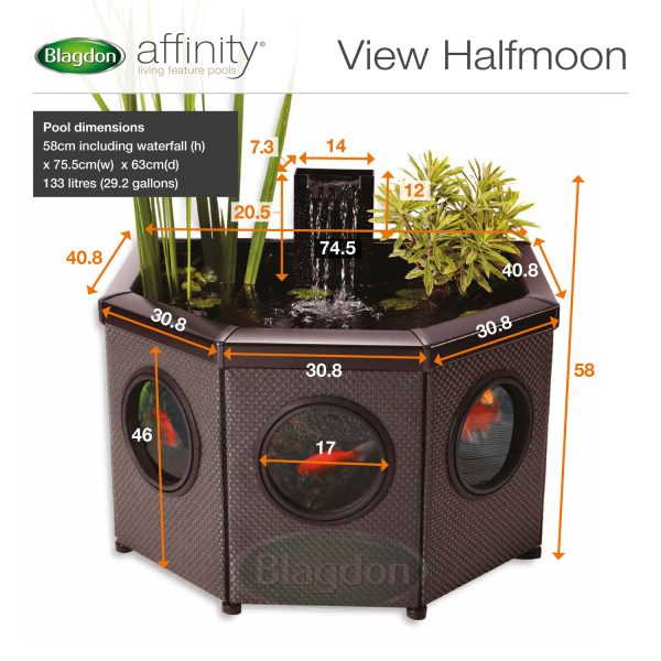 Blagdon Affinity View Half Moon Pool (Inpond 5 - in - 1 2000 included) - Perfect Aquatics Ltd