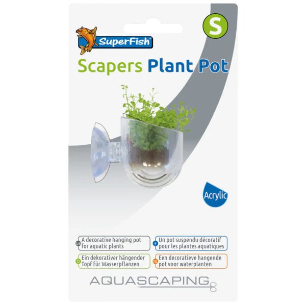Superfish Scapers Glass Plant Pot - Perfect Aquatics Ltd