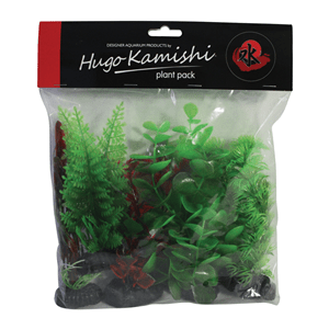 Hugo Plastic Plants Red/Green Mix 15Cm - Perfect Aquatics Ltd
