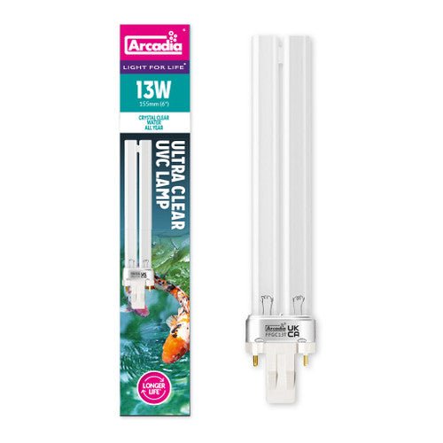 Arcadia 13w 2Pin GX23 UVC Bulb - Perfect Aquatics Ltd