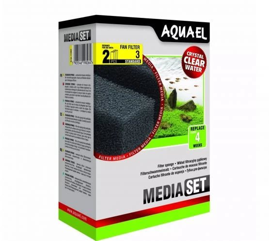 AquaEl Fan Filter Standard Sponges - x2 - Perfect Aquatics Ltd