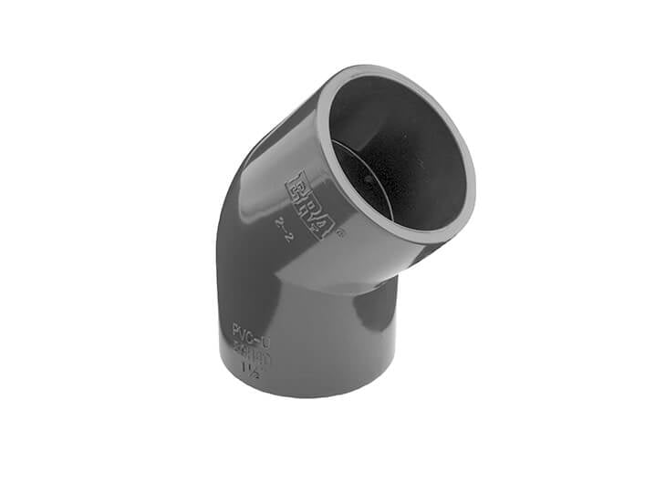 PVC 45 Degree Elbow Plain Female - Perfect Aquatics Ltd