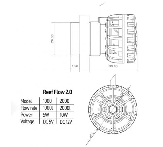 TMC Reef Flow 2.0 1000 DC Nano - Perfect Aquatics Ltd