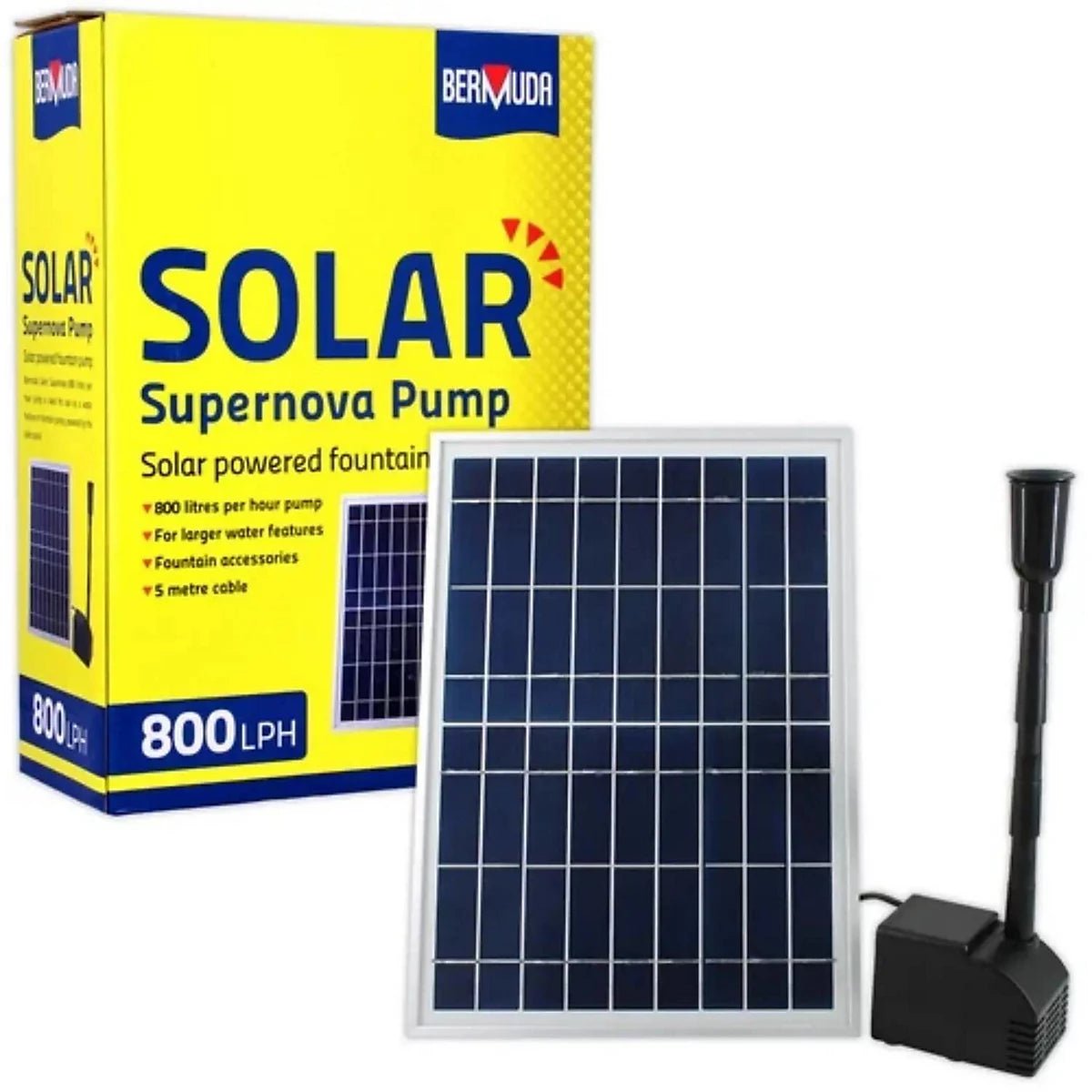 Bermuda Solar Supernova Pump – Solar Powered Fountain Pump - Perfect Aquatics Ltd