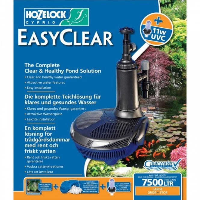 Hozelock EasyClear 7500 Pond Pump 11w UV - Perfect Aquatics Ltd