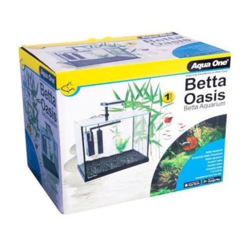 Aqua One Betta Oasis Glass Aquarium - Black - Perfect Aquatics Ltd