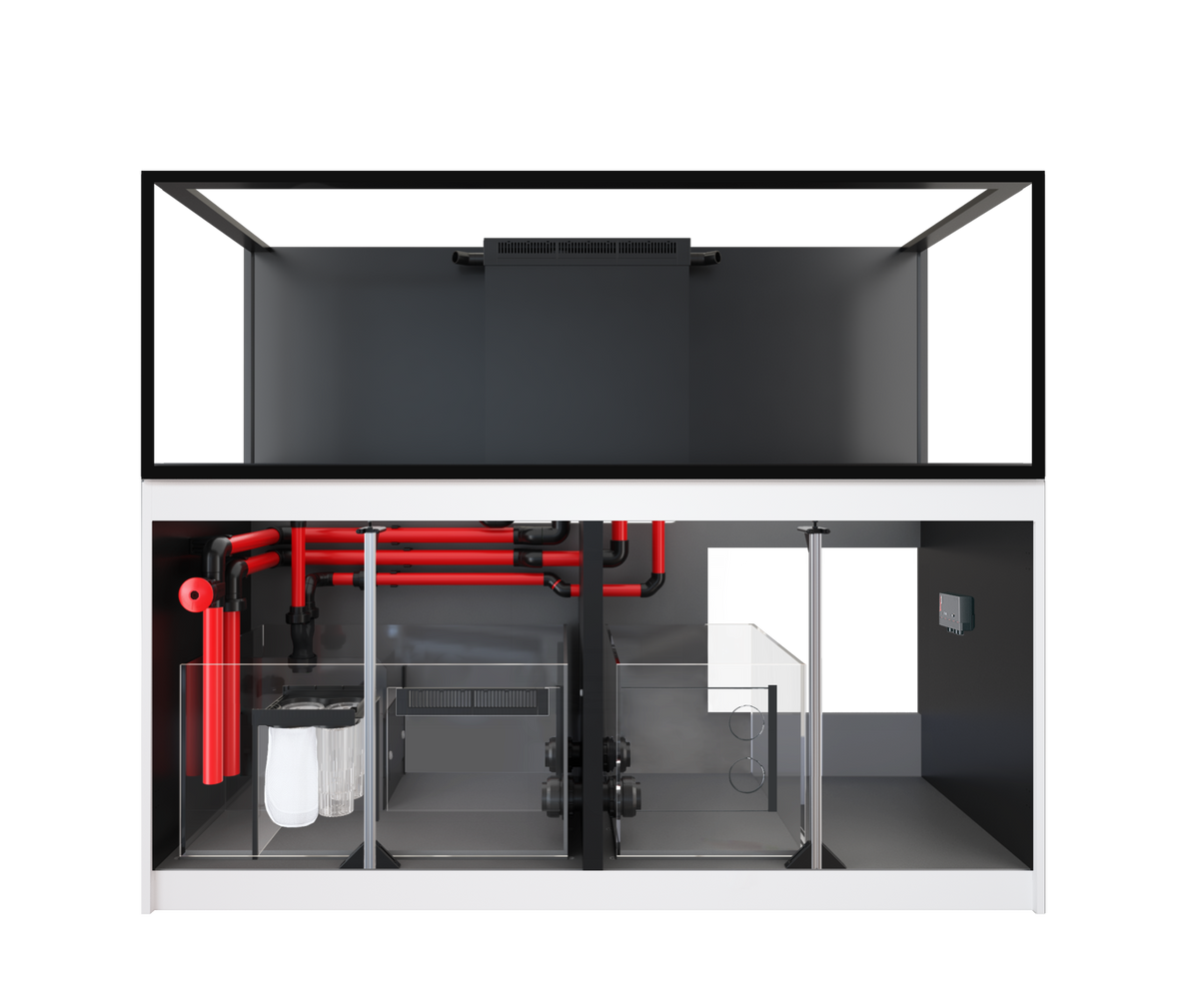 Red Sea REEFER 750 G3+ Aquarium – manufacturer view with cabinet doors removed