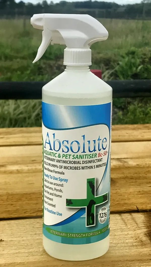 Cloverleaf Absolute Aquatic & Pet Sanitiser Bc - 50+ 1LTR - Perfect Aquatics Ltd