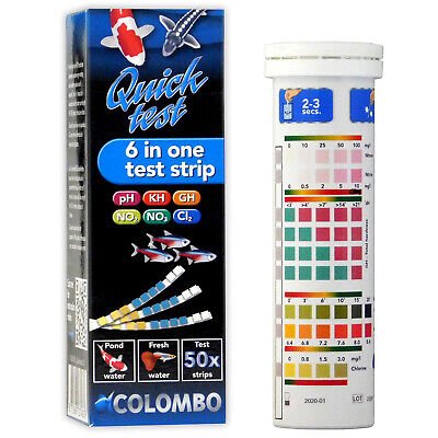 Colombo 6 - in - 1 Pond Test Strips - Perfect Aquatics Ltd