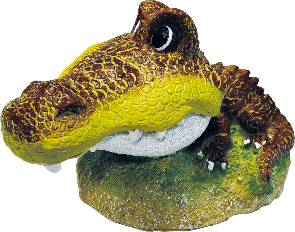SuperFish Air Deco Crocodile aquarium ornament – closed