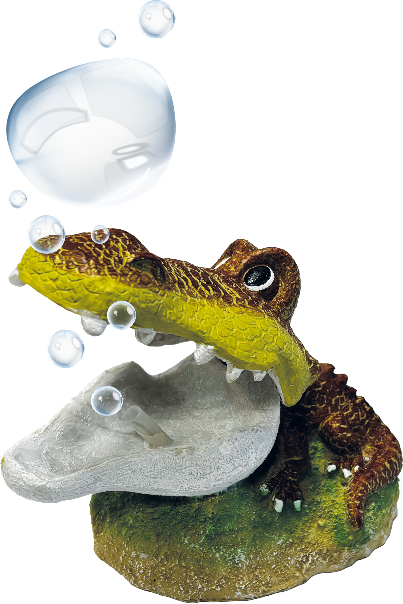 SuperFish Air Deco Crocodile aquarium ornament – open