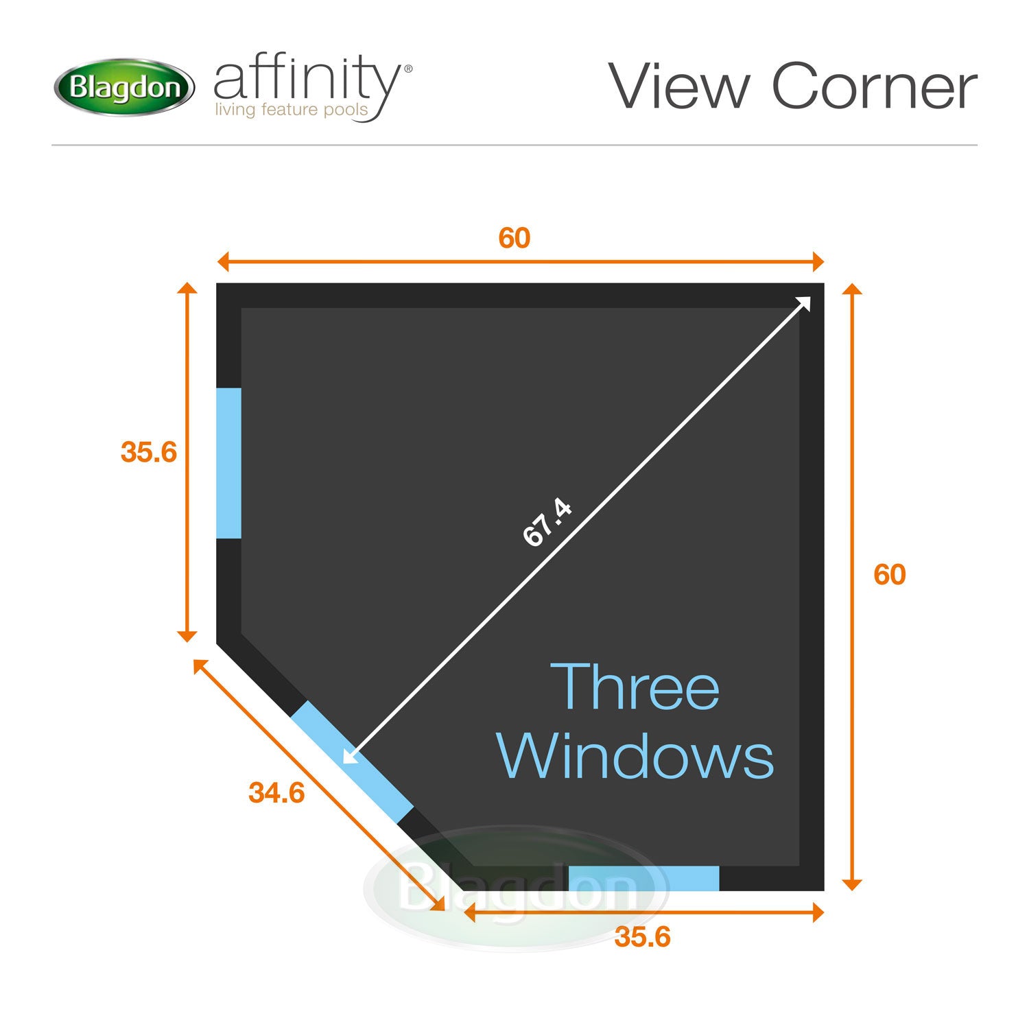 Blagdon Affinity View Corner Pool (Inpond 5 - in - 1 2000 included) - Perfect Aquatics Ltd