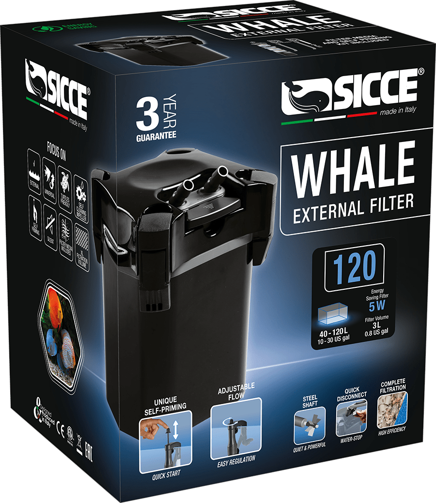Sicce Whale Black External Filter - Perfect Aquatics Ltd
