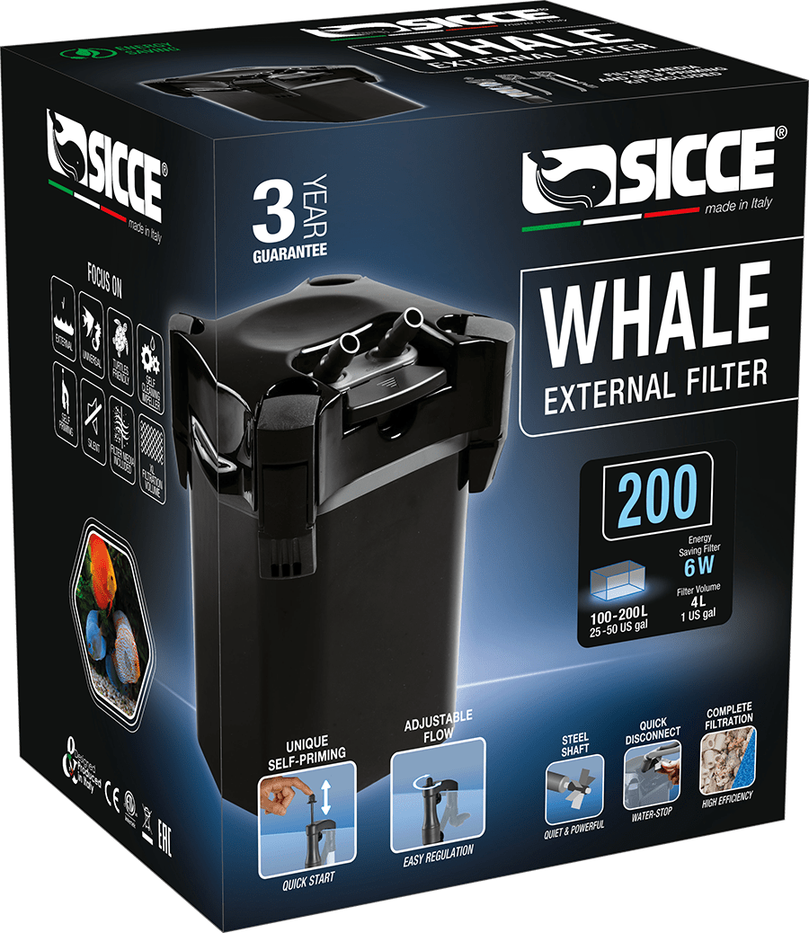 Sicce Whale Black External Filter - Perfect Aquatics Ltd