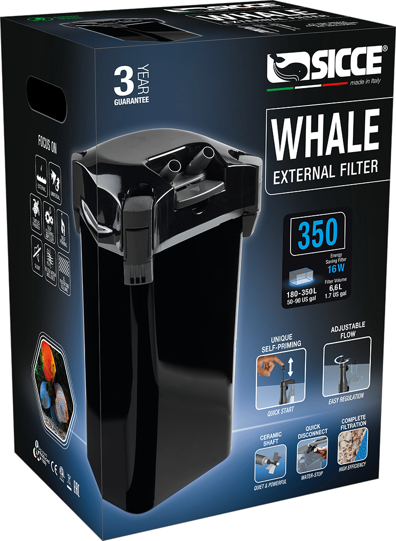 Sicce Whale Black External Filter - Perfect Aquatics Ltd