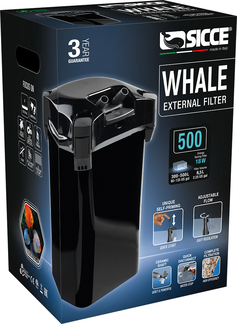 Sicce Whale Black External Filter - Perfect Aquatics Ltd