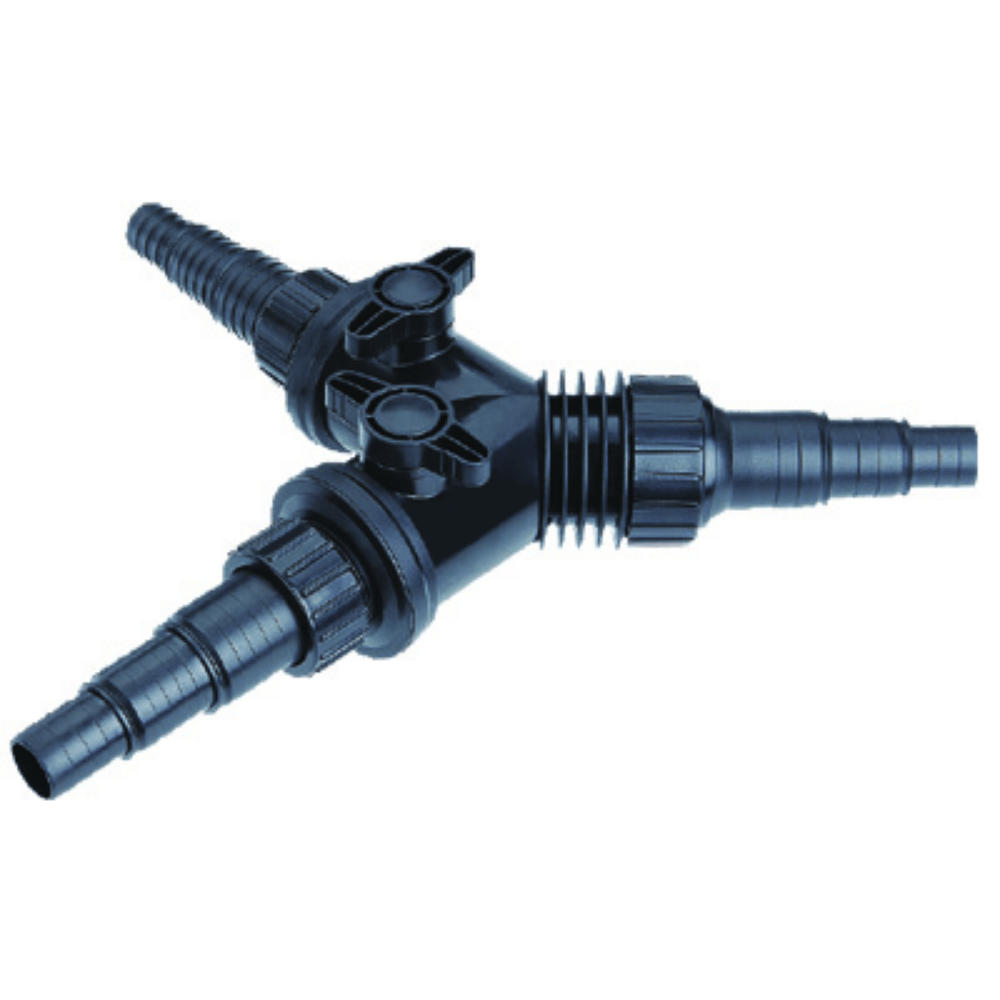 Y Piece Distributor Premium 25 - 40mm with taps - Perfect Aquatics Ltd