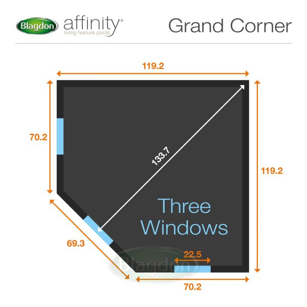 Blagdon Affinity Grand Corner Pool (Inpond 5-in-1 3000 UVC included)