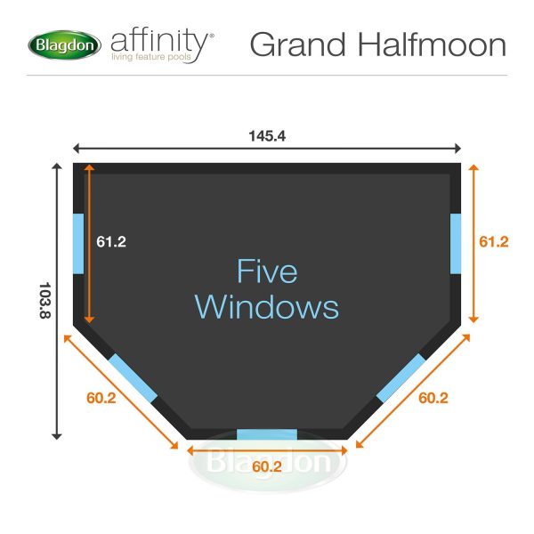 Blagdon Affinity Grand Half Moon Pool (Inpond 5-in-1 3000 UVC included)