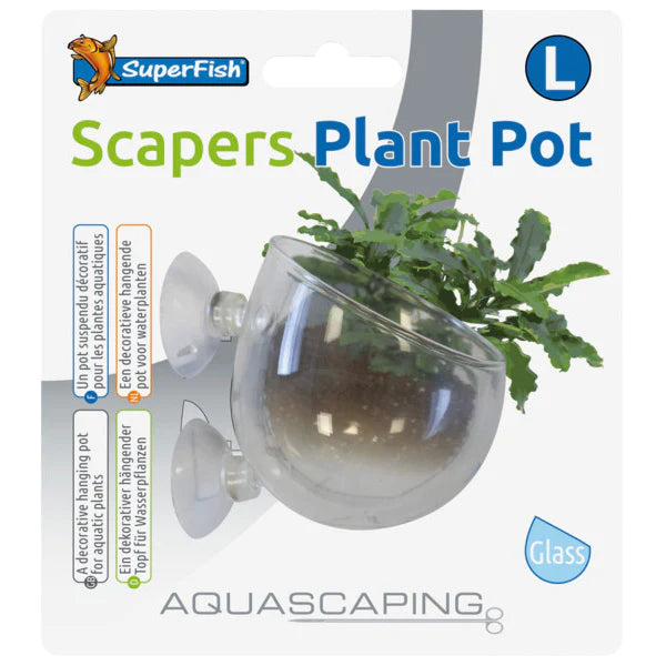 Superfish Scapers Glass Plant Pot
