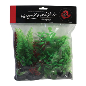 Hugo Plastic Plants Red/Green Mix 15Cm