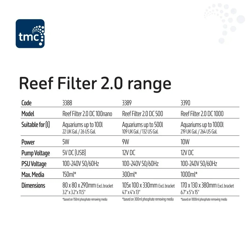 TMC Reef Filter 2.0 DC - Perfect Aquatics Ltd