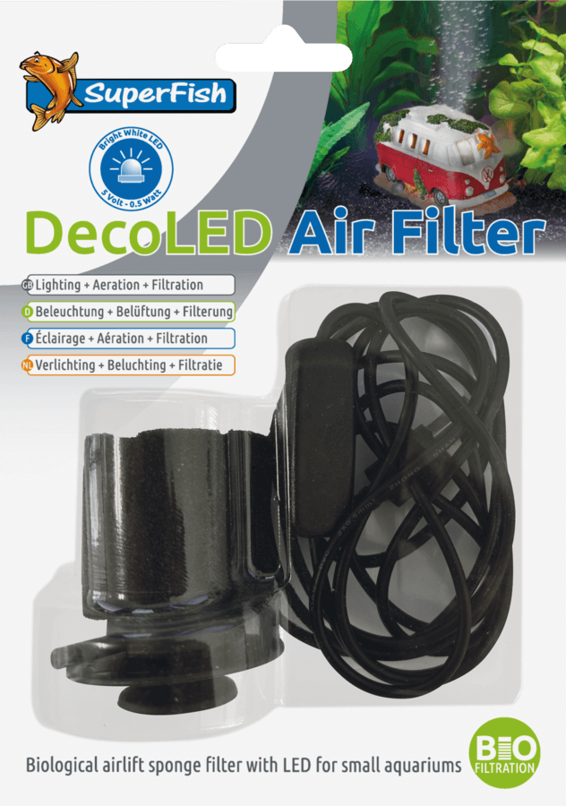 SuperFish Deco LED Air Filter - Perfect Aquatics Ltd