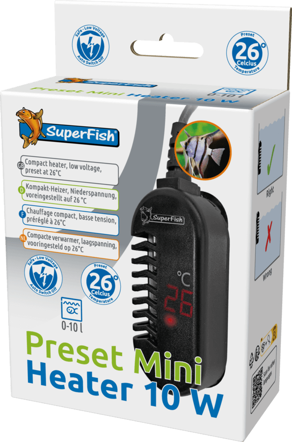 SuperFish Preset Mini Heater - Perfect Aquatics Ltd