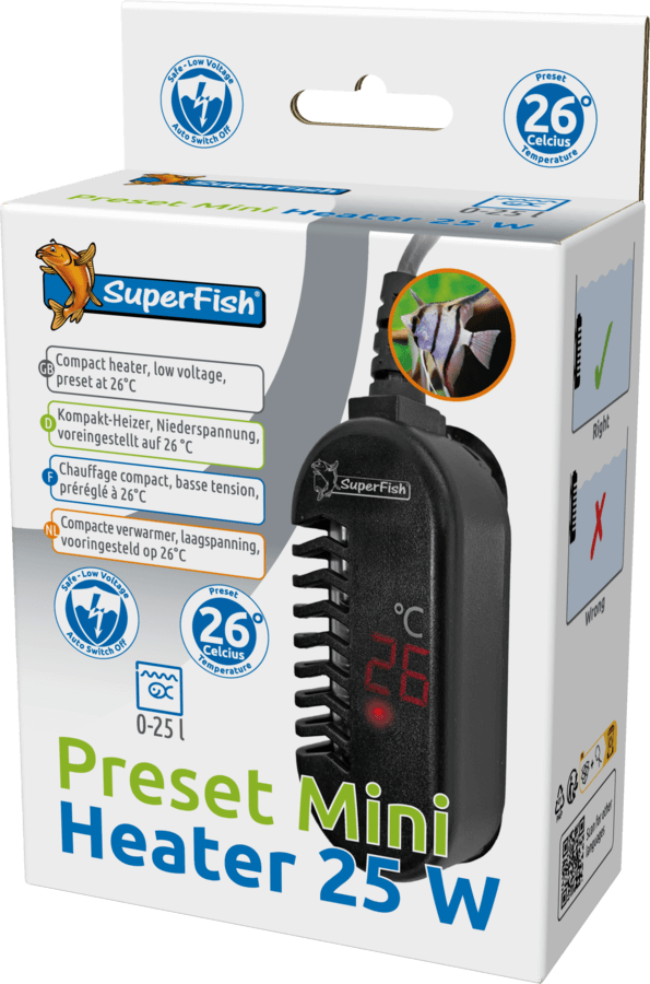 SuperFish Preset Mini Heater - Perfect Aquatics Ltd