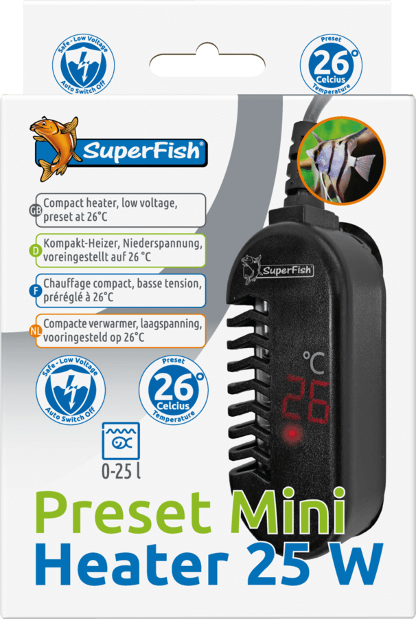 SuperFish Preset Mini Heater - Perfect Aquatics Ltd