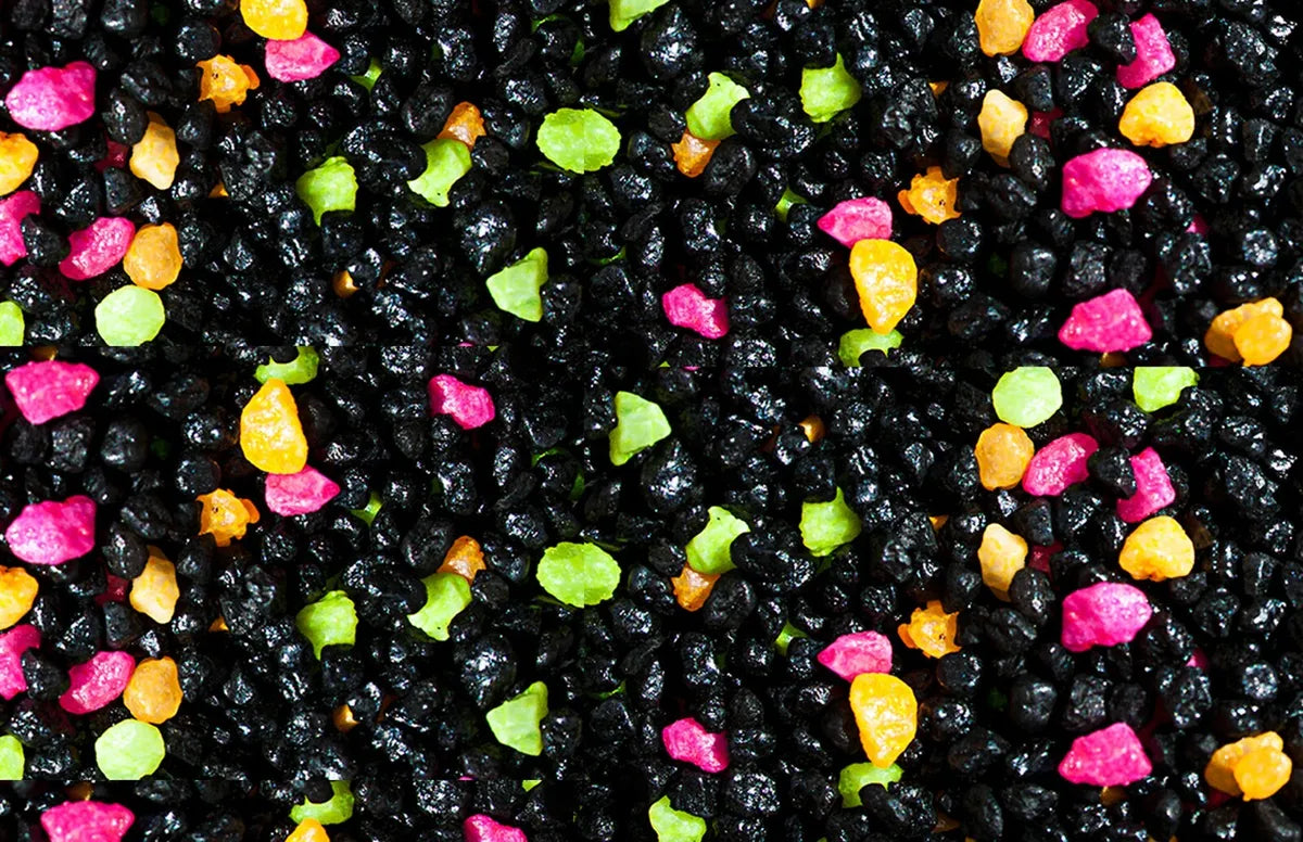 Black and Fluorescent Mix Aquarium Gravel