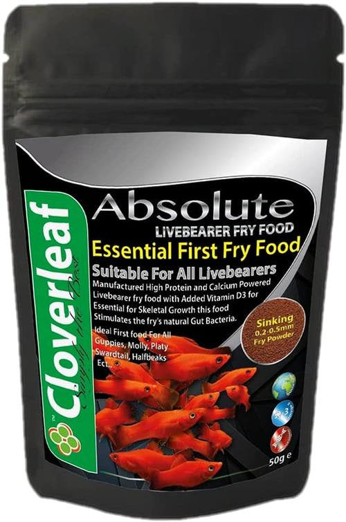 Cloverleaf Absolute Livebearer Fry Food 50g