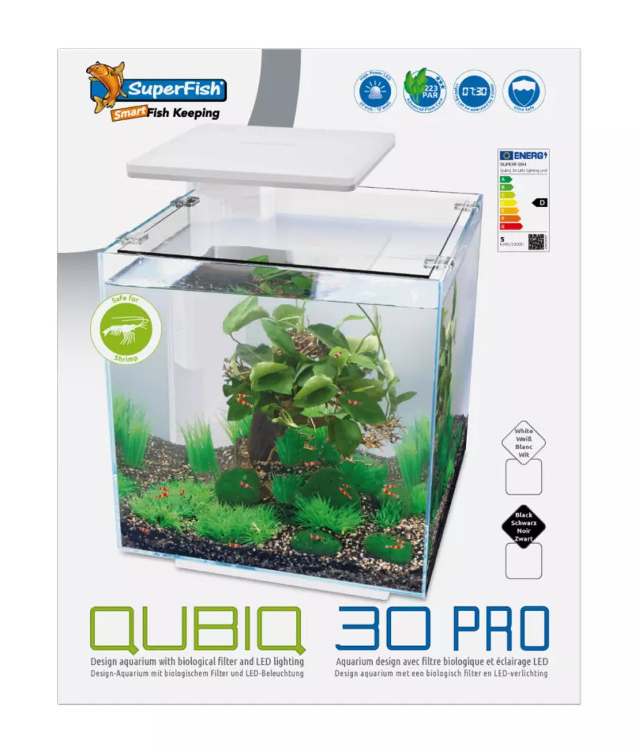 Aquarium QUBIQ 60 Pro Noir ou Blanc 60L