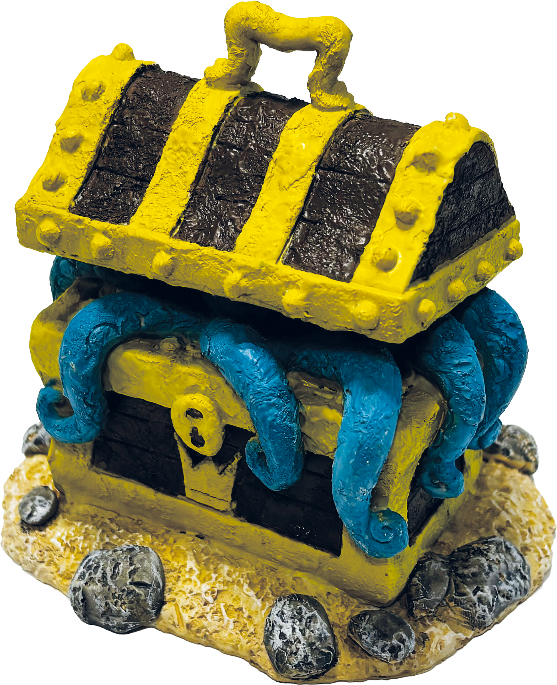 SuperFish Air Deco Octopus Treasure Box aquarium ornament – closed